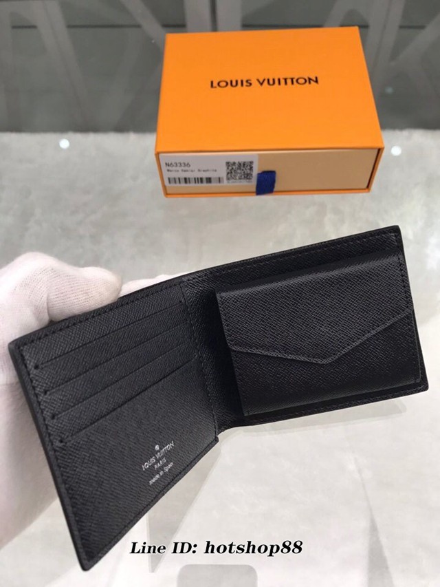 路易威登LV錢包 N63336 Damier Graphite零錢包 LV黑格男士短夾 xxlv1851